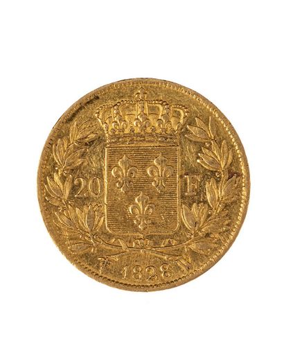 CHARLES X 
20 Gold Francs 1828 W : Lille...