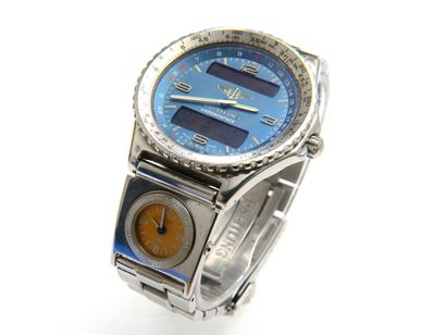 null BREITLING CHRONOSPACE 
Ref A 56012.1
N° 7435
Men's steel chronograph wristwatch,...