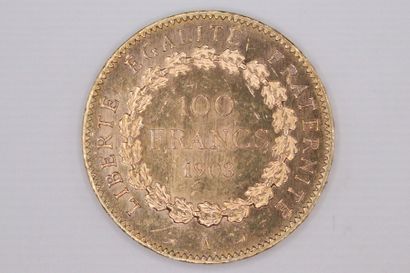 null IIIE REPUBLIQUE
100 francs in gold type Genie
1903 A 
THE FRANC : 552/16
TT...