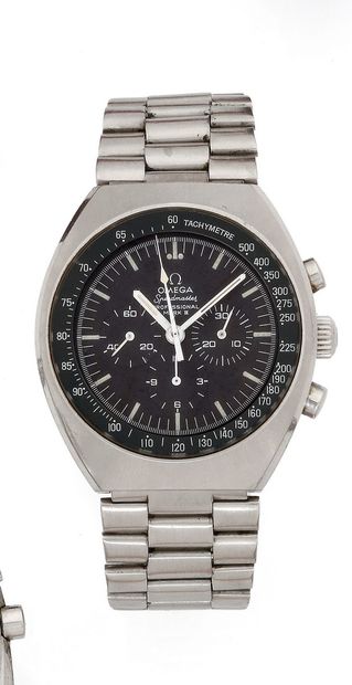 null OMEGA SPEEDMASTER Mark II 
Circa 1970
Men's stainless steel chronograph wristwatch,...