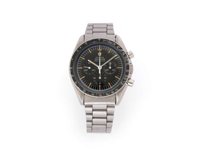 null OMEGA SPEEDMASTER PRE MOON 
Ref 145012
Circa 1967
Men's stainless steel chronograph...