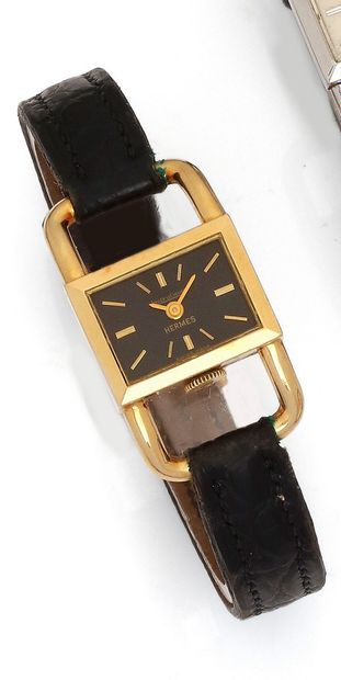 null JAEGER LECOULTRE for HERMES 
Ref 1970
N° 1436285
Ladies' Etrier-type wristwatch...