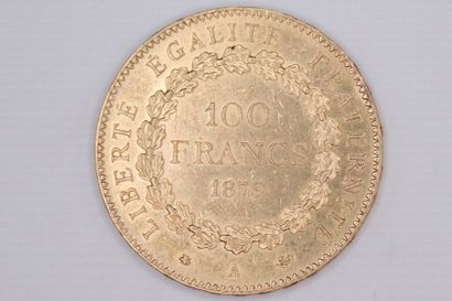 null IIIE REPUBLIQUE
100 francs in gold type Genie
1879 A 
LE FRANC : 552/3 (Anchor...