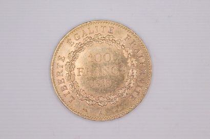null IIIE REPUBLIQUE
100 francs en or type Génie
1913 A 
LE FRANC : 553/7
TTB