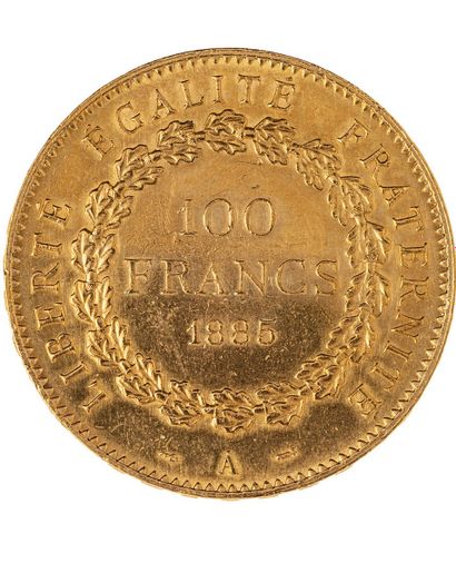 IIIE REPUBLIQUE
100 francs en or type Génie
1885...