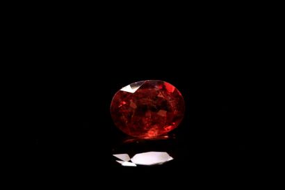 null Oval sustained orange garnet on paper. 
Weight : 1.89 ct

Dimensions : 8.5mm...
