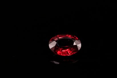 Oval garnet on paper. 
Beautiful color. 
Weight...