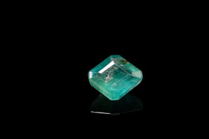 null Emerald cut on paper. 
Probably Colombia. 
Weight : 1.32 cts

Dimensions : 6mm...