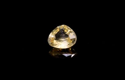 null Pear yellow sapphire on paper. 
Probably Ceylon. 
Weight : 0.53 ct. 

Dimensions...
