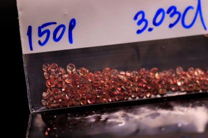 Mixture of one hundred and fifty pink sapphires...