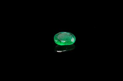 Oval emerald on paper. 
Weight : 0.46 ct....
