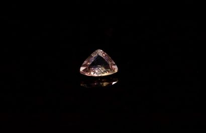 null Pink sapphire trillion on paper.
VVS 
Probably not heated.
Weight : 0.39 ct

Dimensions...