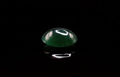 Oval jade cabochon on paper.
Probably untreated,...