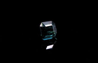 Blue tourmaline square duck with cut sides...