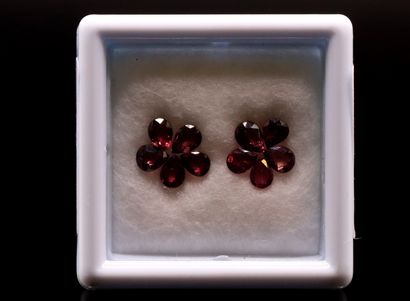 null Mix of ten pear rubies on paper. 
Total weight : 1.38 ct

Dimensions : 4mm x...