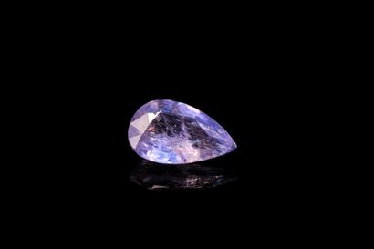 null Lavender sapphire drop on paper. 
Probably not heated. 
Weight : 2.32 cts

Dimensions...