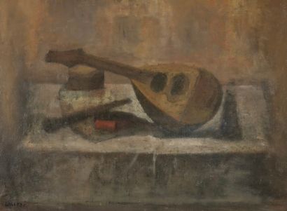 null PASTOR Gilbert (1932-2015)
"The mandolin"
Oil on panel signed lower left. 
Stamp...