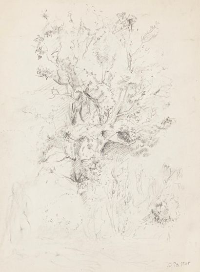 null PASTOR Gilbert (1932-2015)
Lot de 35 dessins (paysages, arbres, sentiers et...