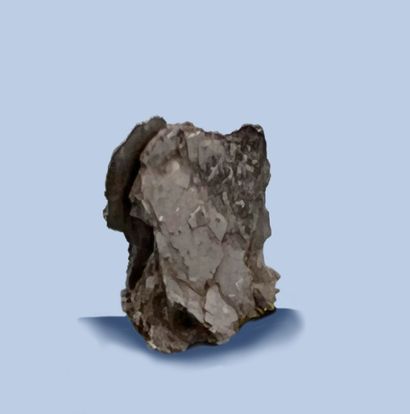null Petite météorite massive ferreuse brun foncé (1940) étiquetée "Bretagne" 
Dimensions...