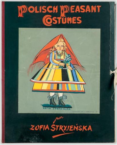 STRYJENSKA (Zofia) Polisch peasant costumes. S.l.n.n., [1939]. In-folio, en feuilles,...