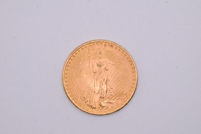 null Gold coin of 20 Dollars Saint Gaudens double Eagle (1924).
Weight : 33.43 g...