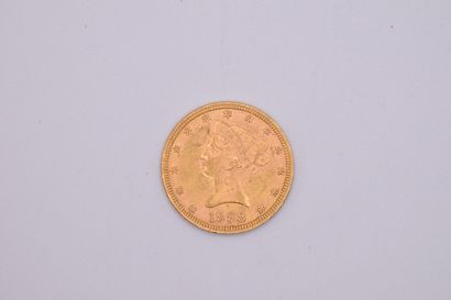 null Gold coin of 10 Dollars Coronet Head - Eagle (1898).
Weight : 16.71g.