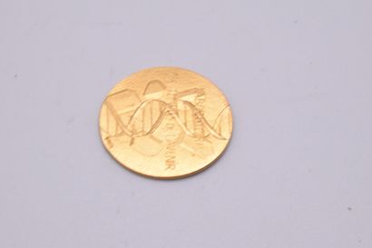 null Gold coin (920%) from the Monnaie de Paris, 150th anniversary of Louis Pasteur's...