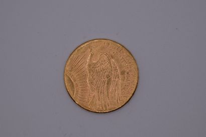 null Gold coin of 20 dollars "double Eagles" Saint Gudens, (1911, D).
Weight : 3...