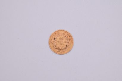 null Gold coin of 10 Francs Napoleon III bare head (1858, Paris).
Weight : 3.19 ...