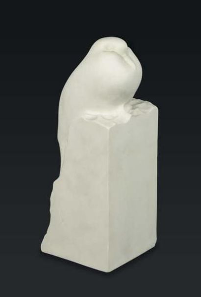 POMPON Franois, 1855 -1933 Tourterelle Sculpture en biscuit édition de la manufacture...