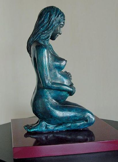 GUINOIS-MESSICA Patricia (Née en 1958) Symbiose Sculpture en bronze, Haut.: 24 -...