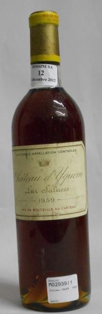 null 1 Bouteille CH. D'YQUEM, 1° cru supérieur Sauternes 1959 (es, TLB)