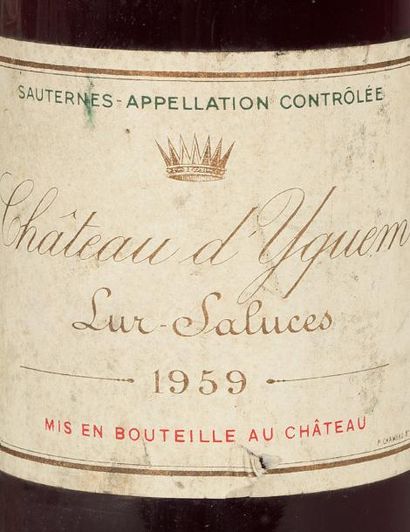 null 1 Bouteille CH. D'YQUEM, 1° cru supérieur Sauternes 1959 (es, TLB)