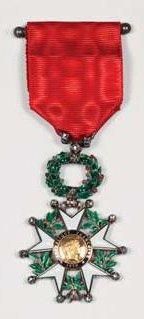 null Croix de Chevalier de la Légion d'Honneur. Fabrication de luxe à filets, émaux...