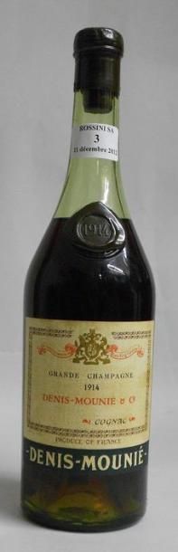 null 1 Bouteille COGNAC "Grande Champagne", D. Mounié 1914 (LB)