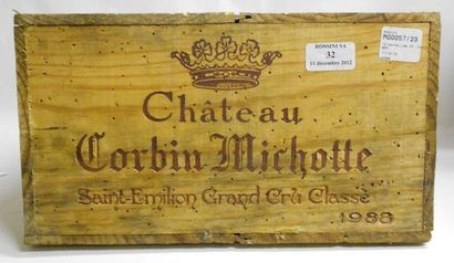 null 12 Bouteilles CH. CORBIN-MICHOTTE, St-Emilion 1988. cb