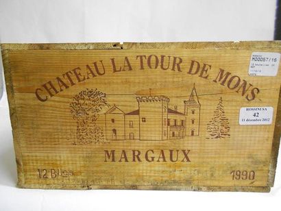 null 12 Bouteilles CH. LA TOUR DE MONS, Margaux 1990. cb