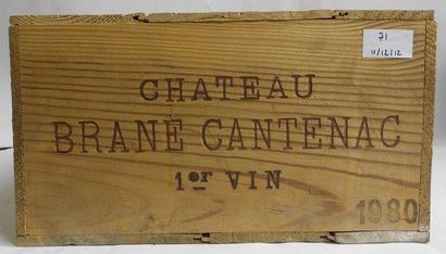 Château Brane Cantenac 1980 1 caisse bois...