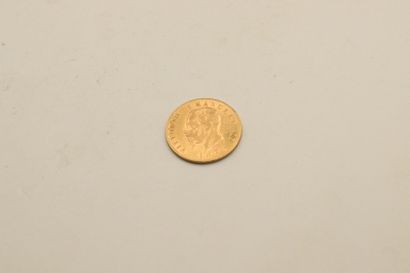 Gold coin of 20 lire Vittorio Emanuele II...