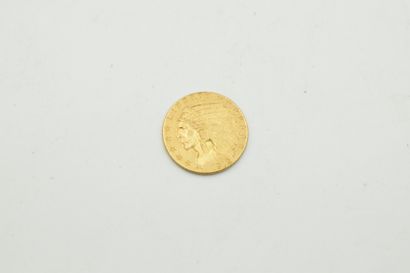 Gold coin of one Quarter dollars (2 1/2)...