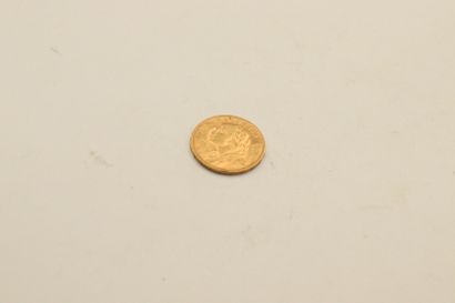 null Gold coin of 20 Swiss Francs (1901) .
Weight : 6.51 g.