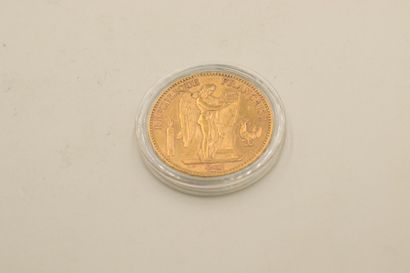 Gold coin of 100 francs Génie, 1912, Paris....