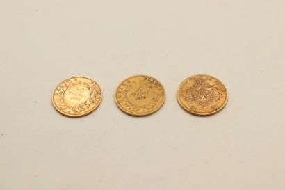 Lot of three gold coins including:
- 2 x...