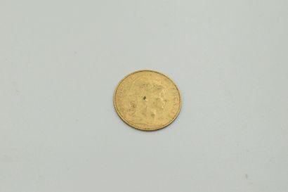 Gold coin of 10 Francs au Coq (1901).
Weight...