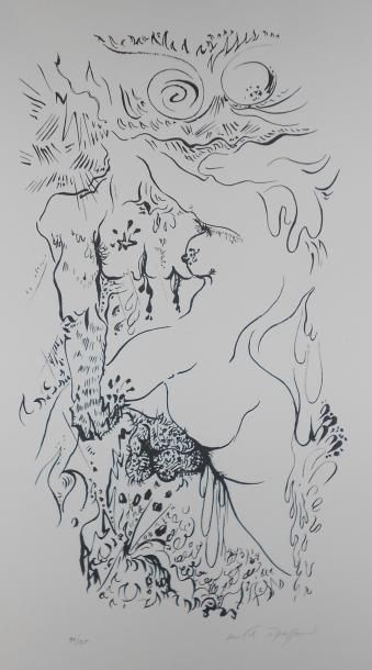 MASSON ANDRÉ (1896-1987) Nu de dos Lithographie en noir (taches), signée en bas à...