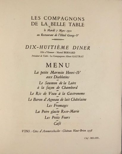 null MARIANO Andreu 
Lithograph signed lower right, copy no. 37 Menu 18ème réunion...