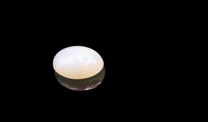 White oval cabochon opal on paper. 
Weight:...