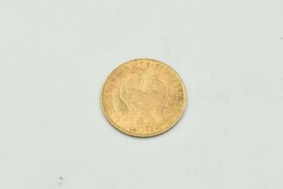 Pièce en or de 10 Francs au coq (1905).
Poids...
