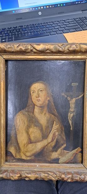 null 17th century FRENCH SCHOOL

Saint Mary Magdalene Penitent
Oil on panel (Old...