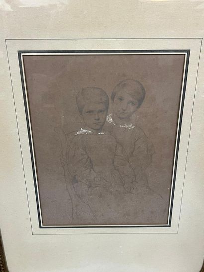null FLANDRIN Paul, 1811-1902,
Two Brothers, March 1842,
graphite and white gouache...